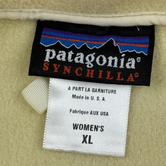 Vintage Patagonia Synchilla Jacket Womens XL Yellow El Cap Full Zip‎ Made in USA - Picture 3 of 10